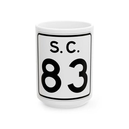 SC-83 (South Carolina) (Road Sign) White Coffee Mug 15oz - Go Mug Yourself