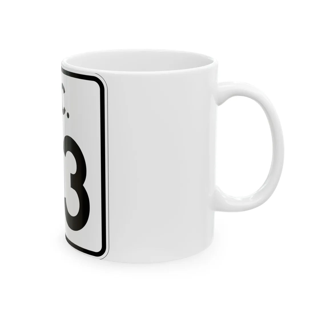 SC-83 (South Carolina) (Road Sign) White Coffee Mug - Go Mug Yourself