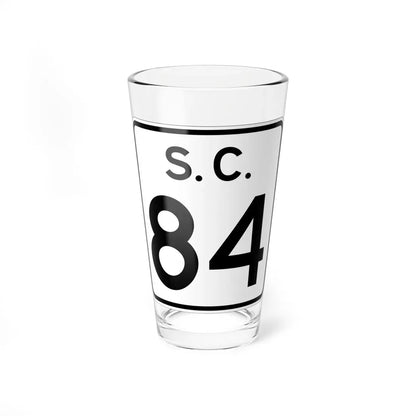 SC-84 (South Carolina) (Road Sign) Pint Glass 16oz 16oz - Go Mug Yourself