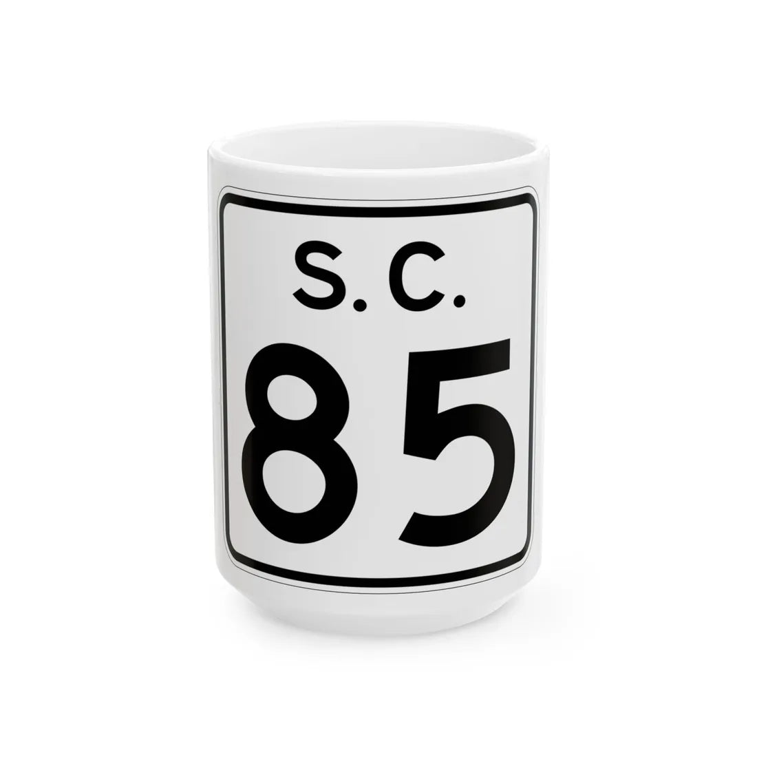 SC-85 (South Carolina) (Road Sign) White Coffee Mug 15oz - Go Mug Yourself