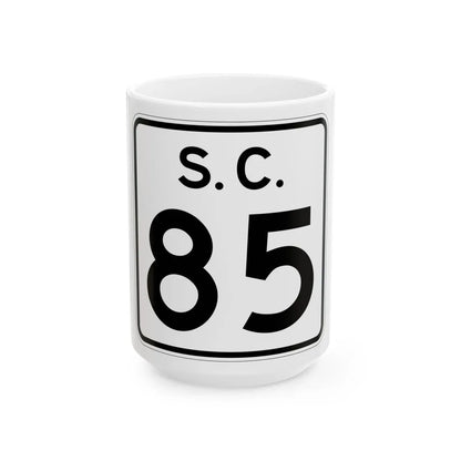 SC-85 (South Carolina) (Road Sign) White Coffee Mug 15oz - Go Mug Yourself
