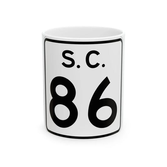 SC-86 (South Carolina) (Road Sign) White Coffee Mug 11oz - Go Mug Yourself