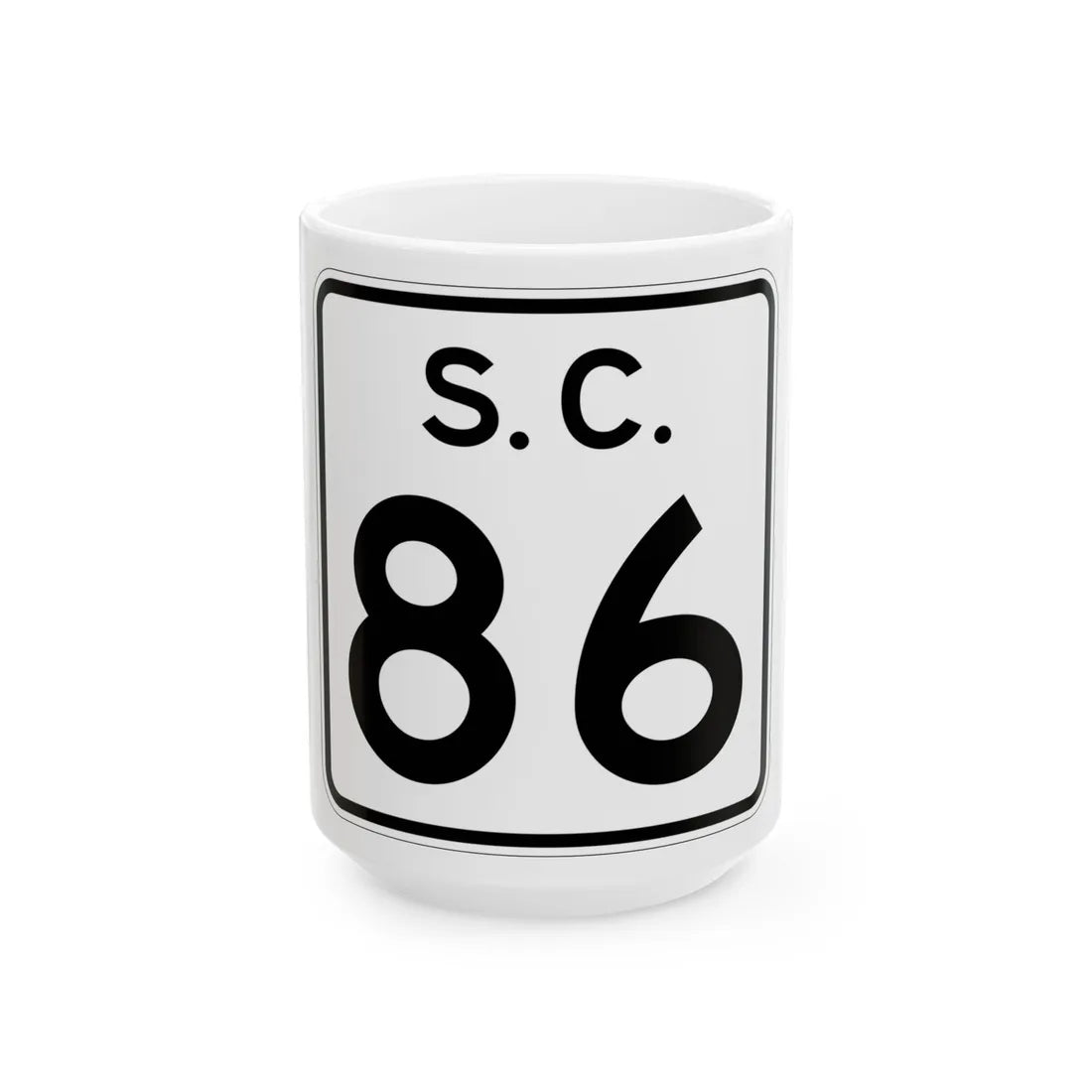 SC-86 (South Carolina) (Road Sign) White Coffee Mug 15oz - Go Mug Yourself