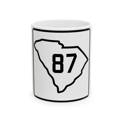 SC-87 1926 (South Carolina) (Road Sign) White Coffee Mug 11oz - Go Mug Yourself