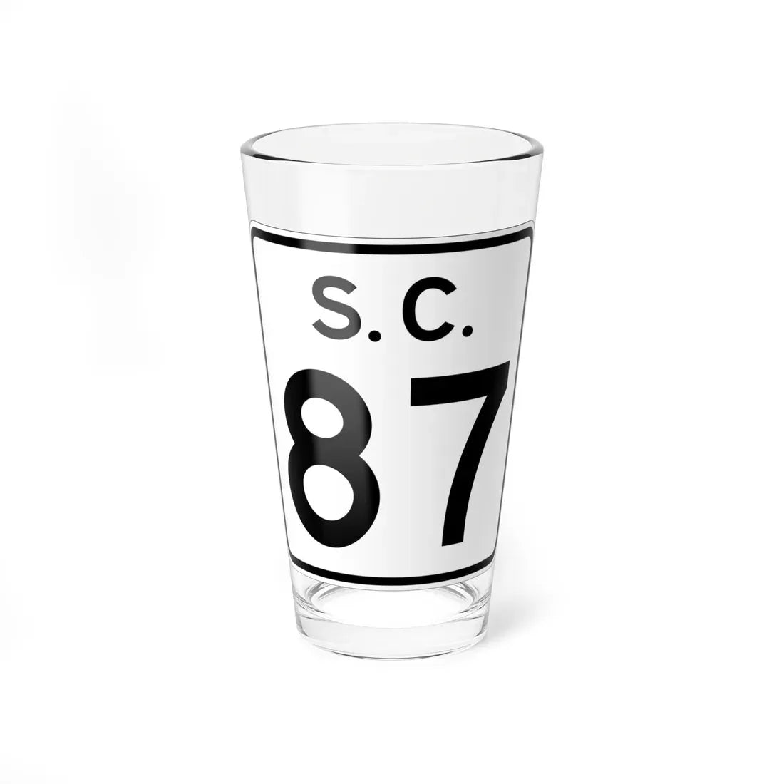 SC-87 (South Carolina) (Road Sign) Pint Glass 16oz 16oz - Go Mug Yourself