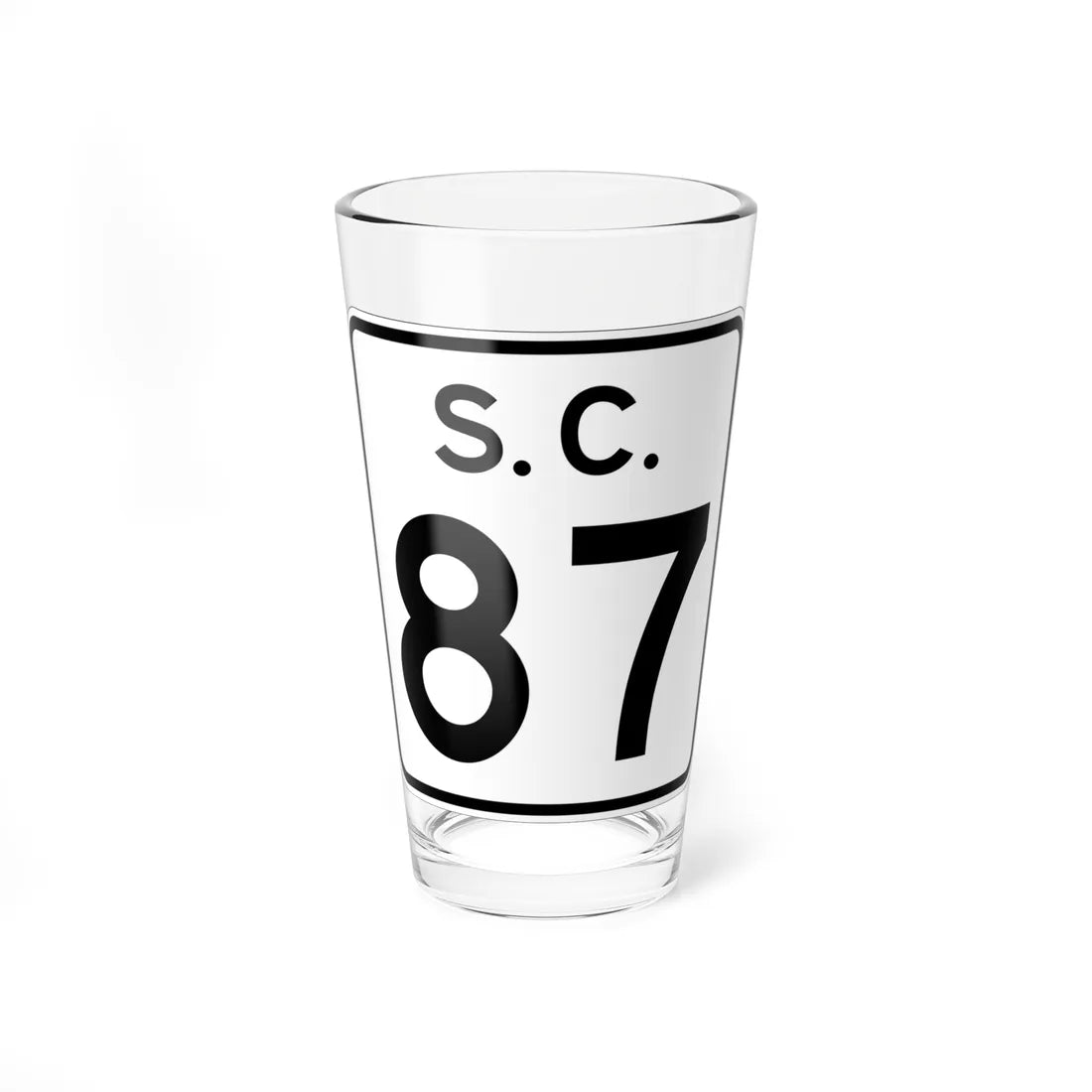 SC-87 (South Carolina) (Road Sign) Pint Glss 16oz 16oz - Go Mug Yourself