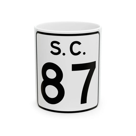 SC-87 (South Carolina) (Road Sign) White Coffee Mug 11oz - Go Mug Yourself