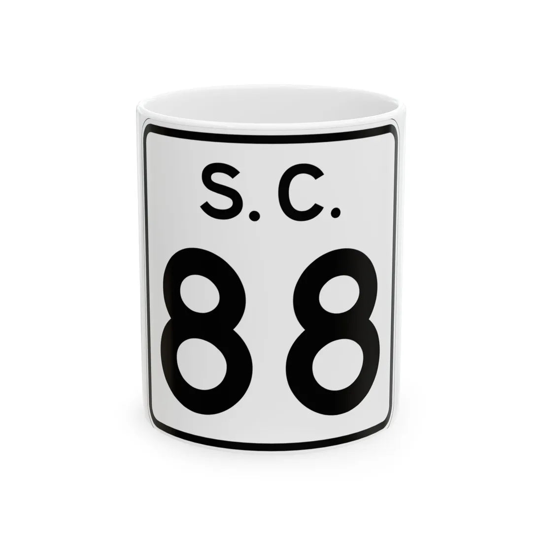SC-88 (South Carolina) (Road Sign) White Coffee Mug 11oz - Go Mug Yourself