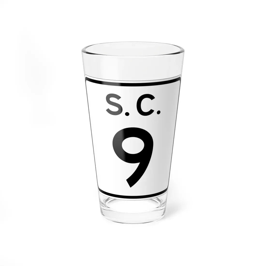SC-9 (South Carolina) (Road Sign) Pint Glass 16oz 16oz - Go Mug Yourself