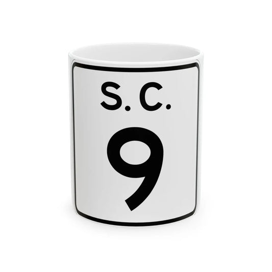 SC-9 (South Carolina) (Road Sign) White Coffee Mug 11oz - Go Mug Yourself