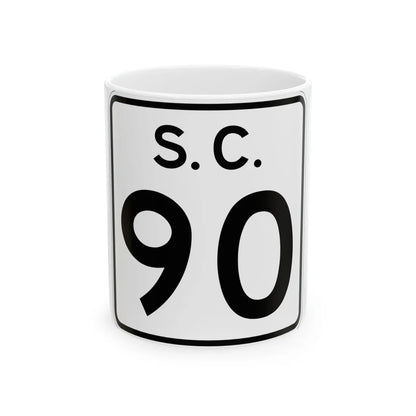 SC-90 (South Carolina) (Road Sign) White Coffee Mug 11oz - Go Mug Yourself