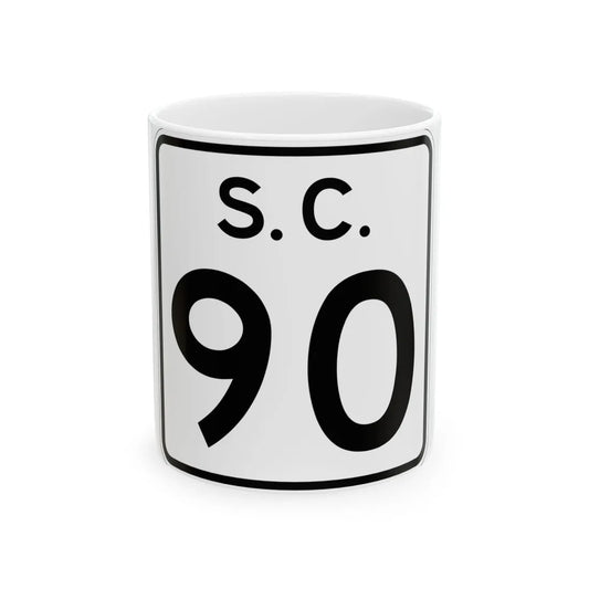 SC-90 (South Carolina) (Road Sign) White Coffee Mug 11oz - Go Mug Yourself