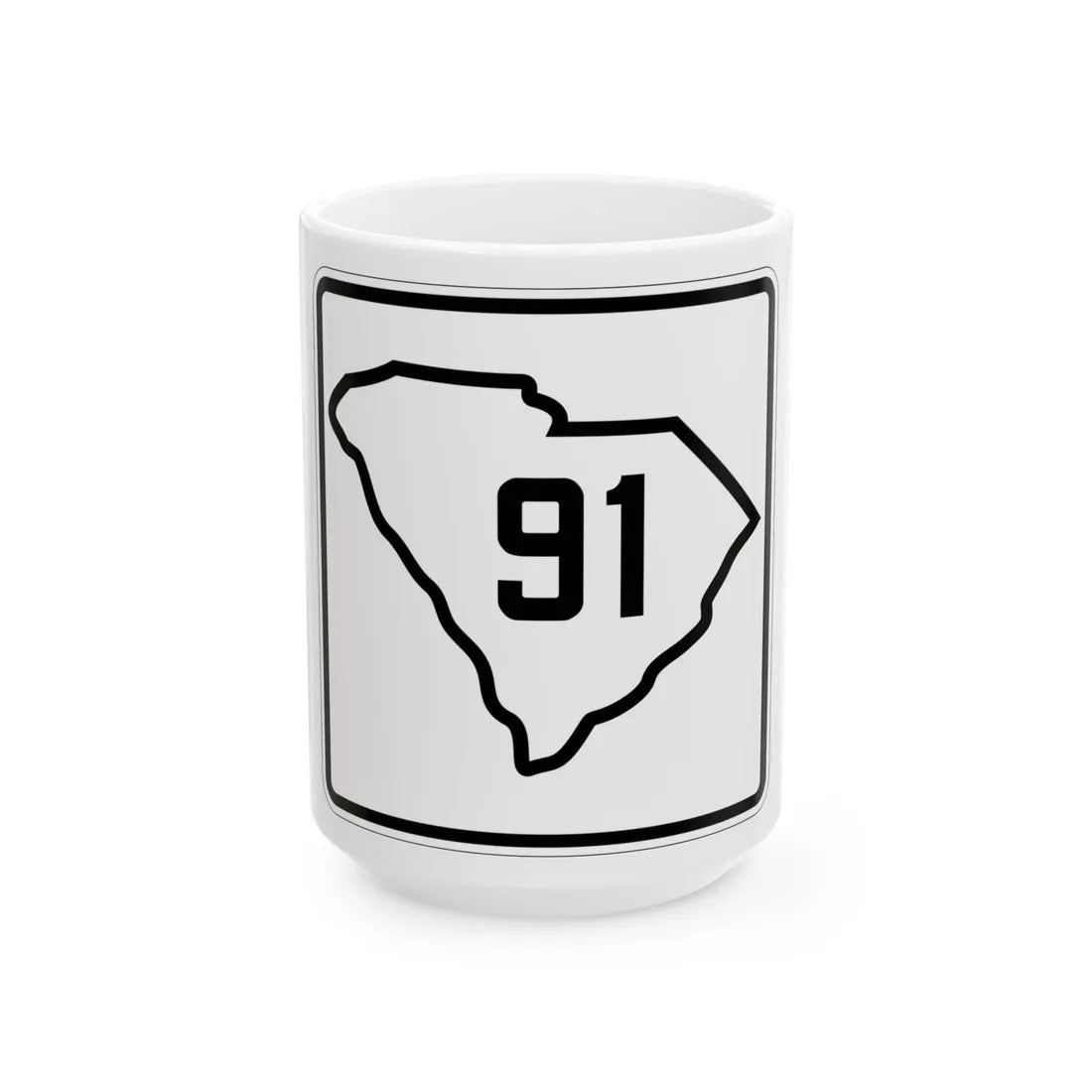 SC-91 1926 (South Carolina) (Road Sign) White Coffee Mug 15oz - Go Mug Yourself