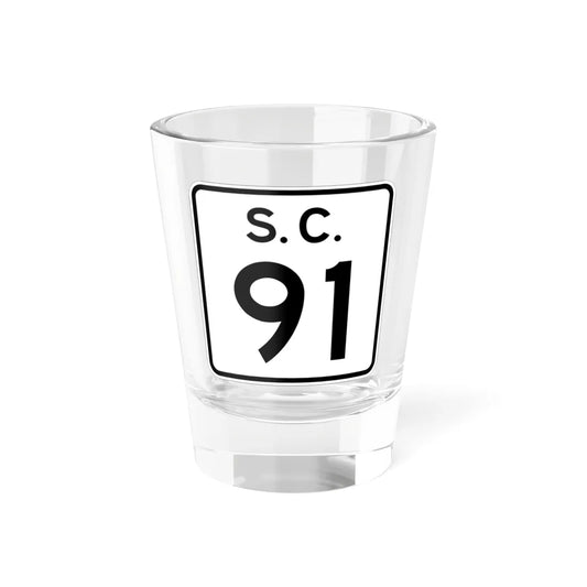SC-91 (South Carolina) (Road Sign) Shot Glass 1.5oz 1.5oz - Go Mug Yourself
