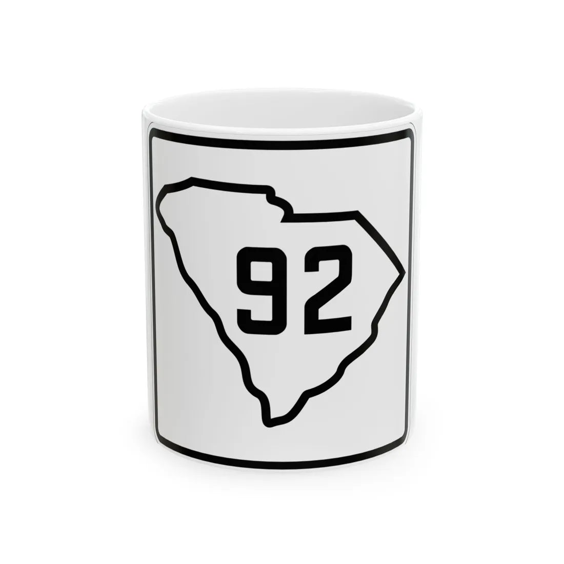 SC-92 1926 (South Carolina) (Road Sign) White Coffee Mug 11oz - Go Mug Yourself