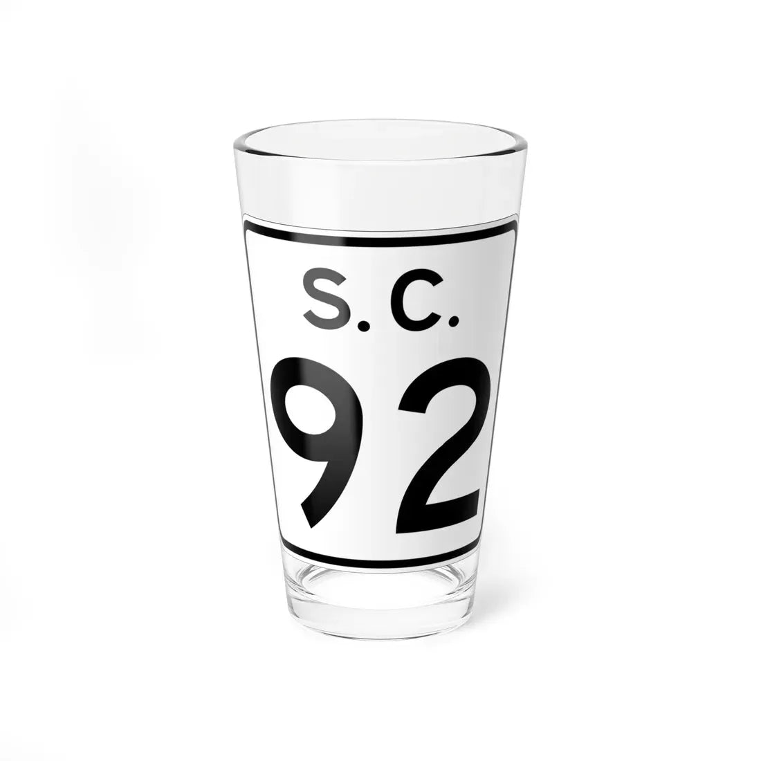 SC-92 (South Carolina) (Road Sign) Pint Glass 16oz 16oz - Go Mug Yourself