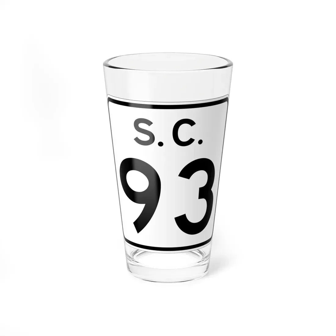 SC-93 (South Carolina) (Road Sign) Pint Glass 16oz 16oz - Go Mug Yourself