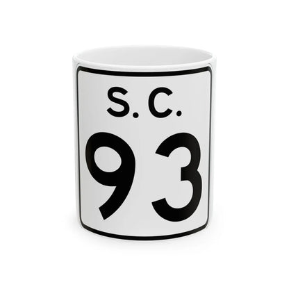 SC-93 (South Carolina) (Road Sign) White Coffee Mug 11oz - Go Mug Yourself