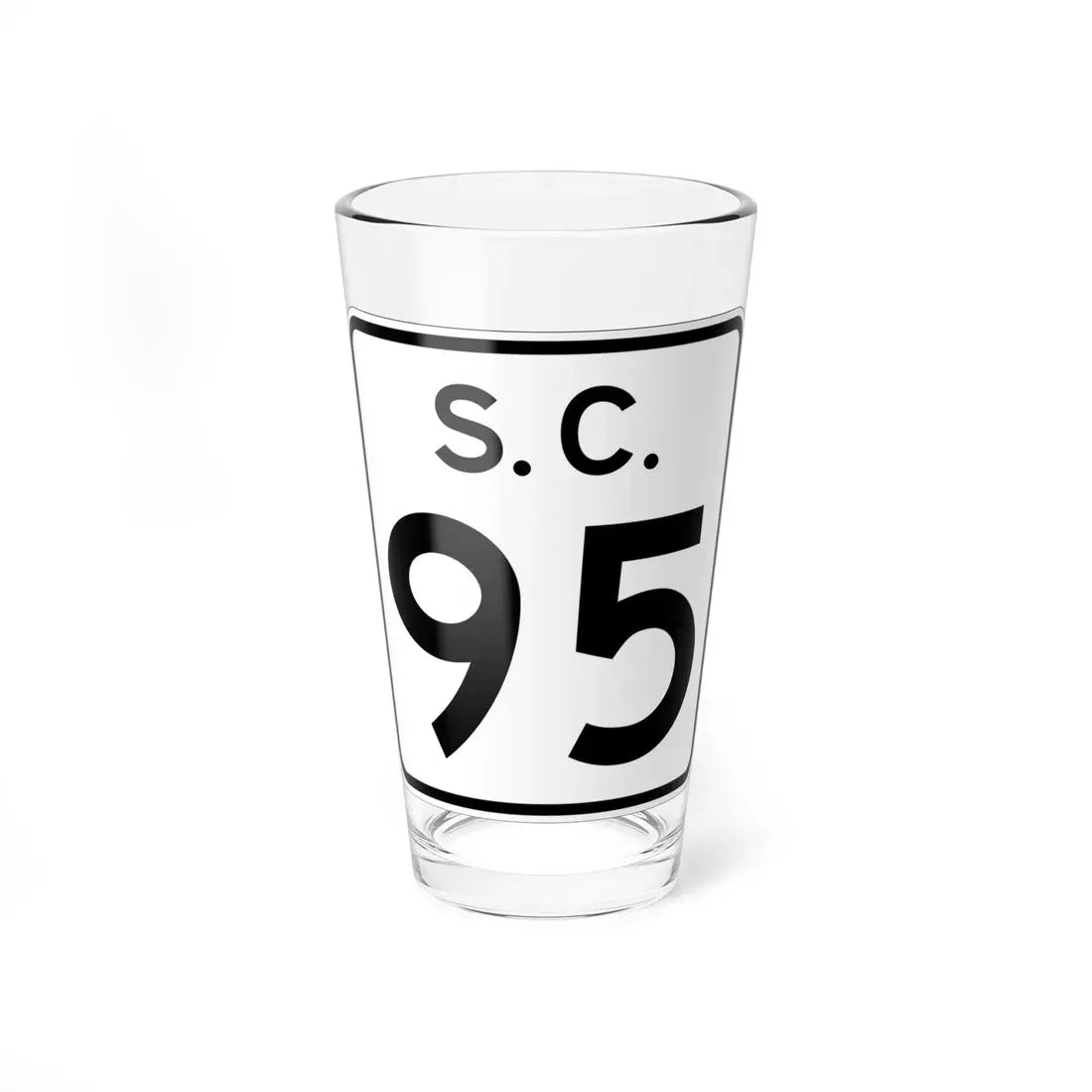 SC-95 (South Carolina) (Road Sign) Pint Glass 16oz 16oz - Go Mug Yourself