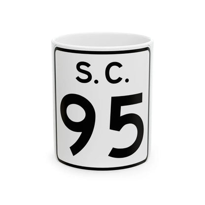 SC-95 (South Carolina) (Road Sign) White Coffee Mug 11oz - Go Mug Yourself