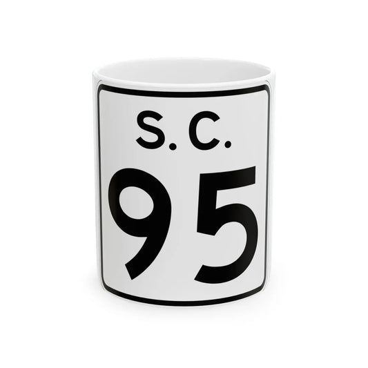SC-95 (South Carolina) (Road Sign) White Coffee Mug 11oz - Go Mug Yourself