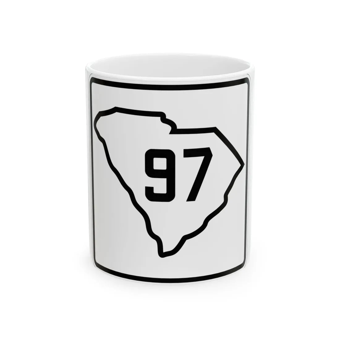 SC-97 1926 (South Carolina) (Road Sign) White Coffee Mug 11oz - Go Mug Yourself