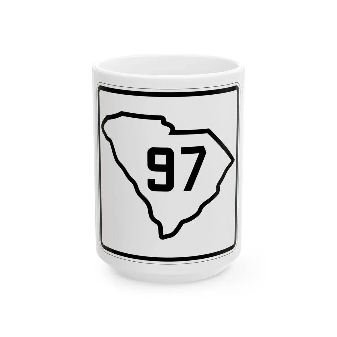 SC-97 1926 (South Carolina) (Road Sign) White Coffee Mug 15oz - Go Mug Yourself