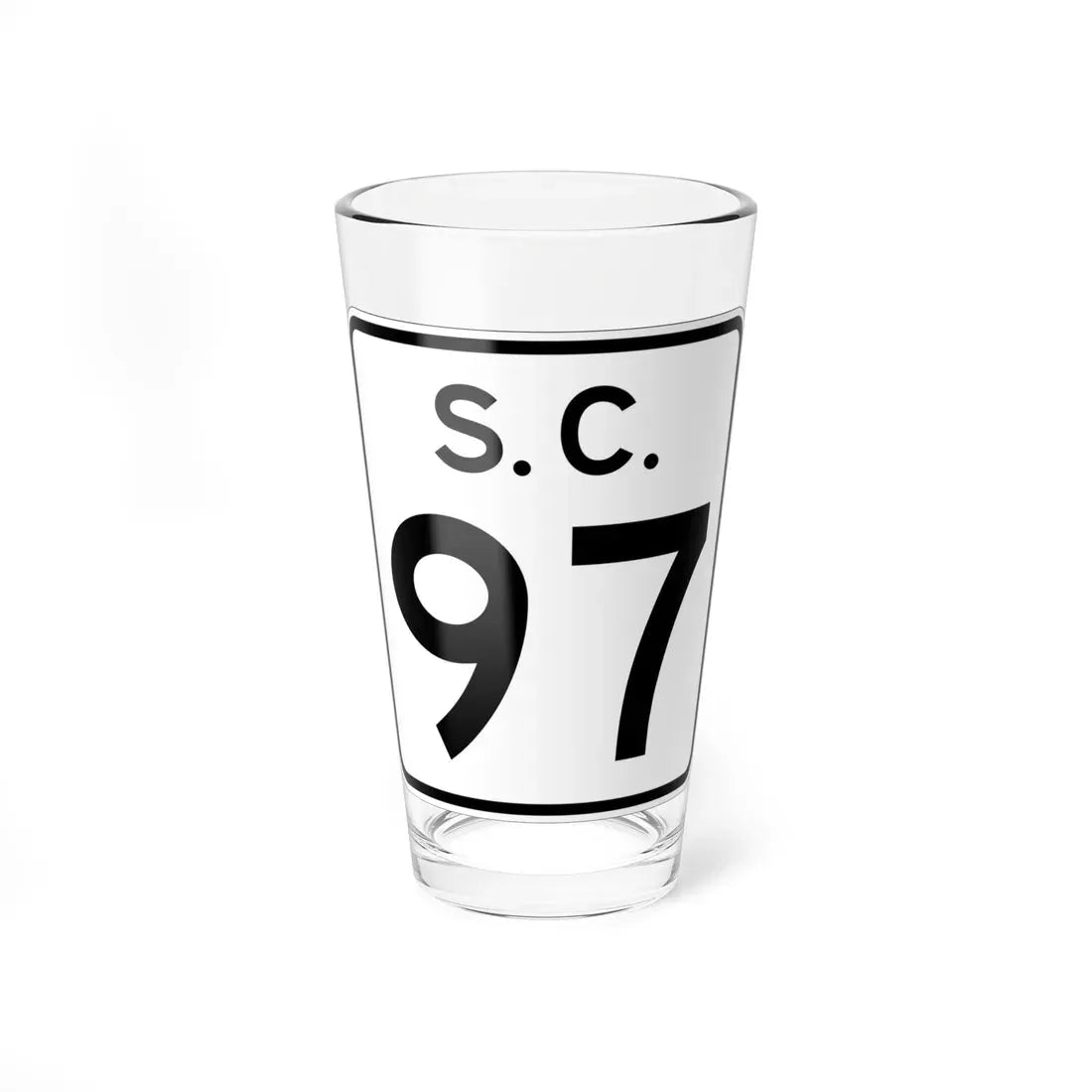 SC-97 (South Carolina) (Road Sign) Pint Glass 16oz 16oz - Go Mug Yourself