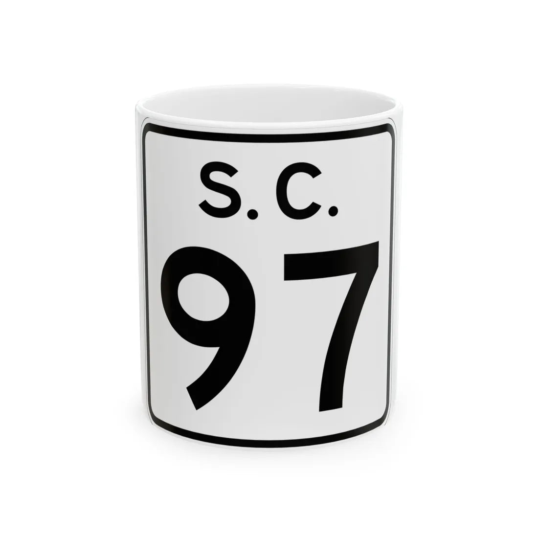 SC-97 (South Carolina) (Road Sign) White Coffee Mug 11oz - Go Mug Yourself
