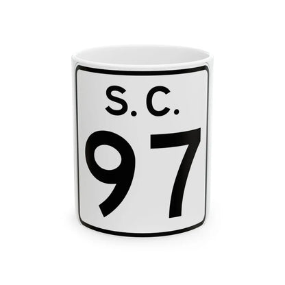 SC-97 (South Carolina) (Road Sign) White Coffee Mug 11oz - Go Mug Yourself