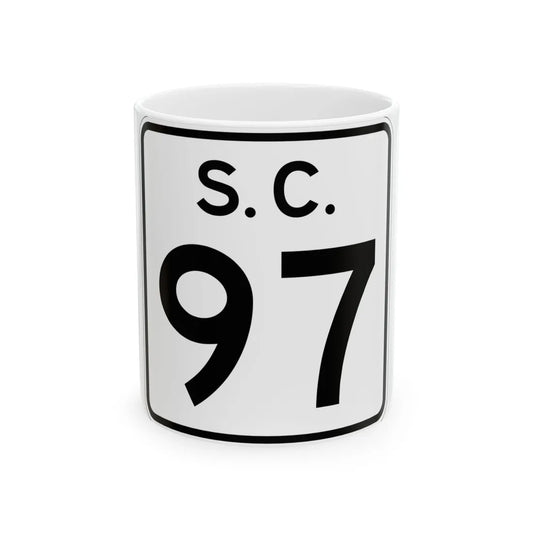 SC-97 (South Carolina) (Road Sign) White Coffee Mug 11oz - Go Mug Yourself