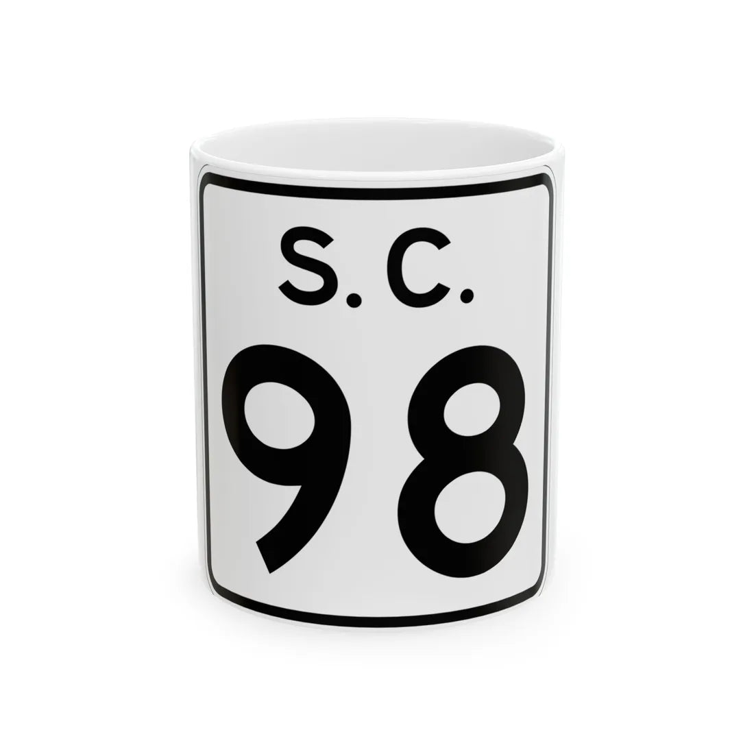 SC-98 (South Carolina) (Road Sign) White Coffee Mug 11oz - Go Mug Yourself