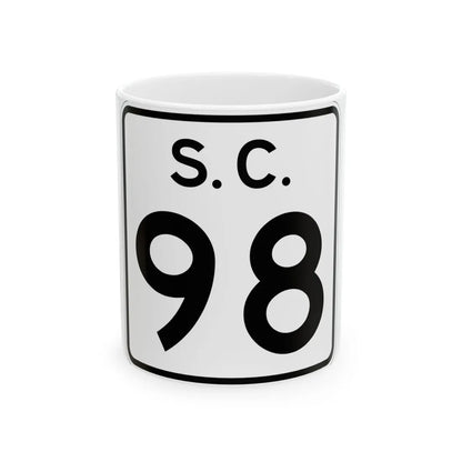 SC-98 (South Carolina) (Road Sign) White Coffee Mug 11oz - Go Mug Yourself