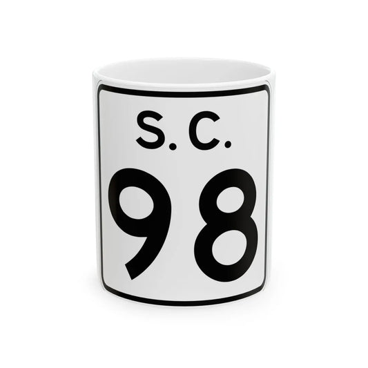 SC-98 (South Carolina) (Road Sign) White Coffee Mug 11oz - Go Mug Yourself