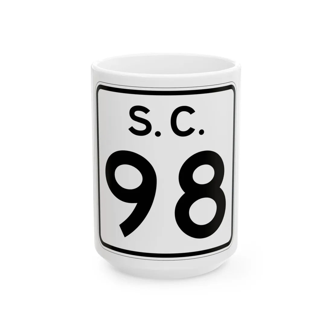 SC-98 (South Carolina) (Road Sign) White Coffee Mug 15oz - Go Mug Yourself