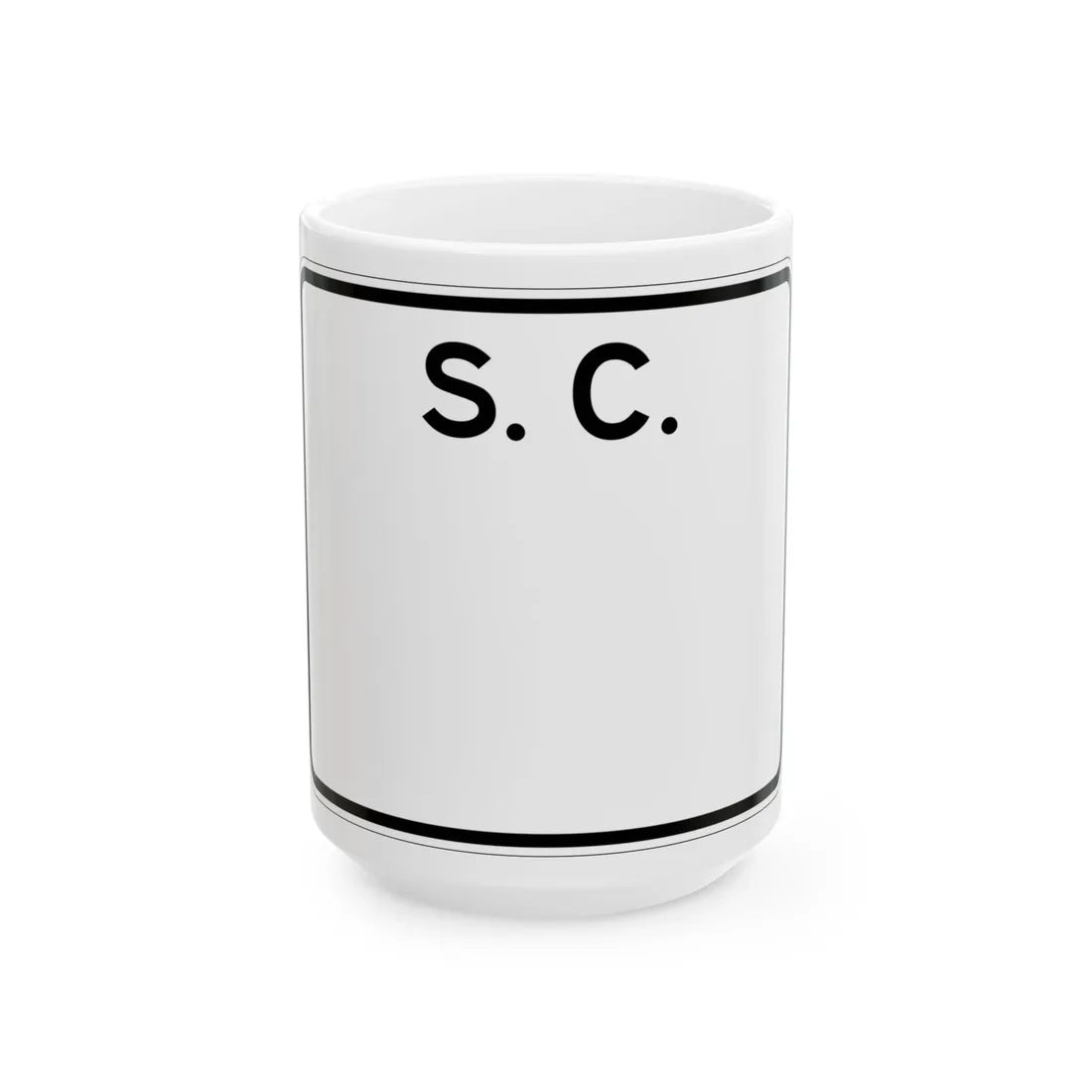 SC-blank-wide (South Carolina) (Road Sign) White Coffee Mug 15oz - Go Mug Yourself