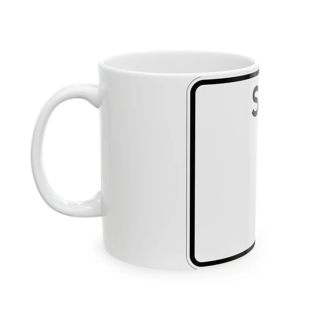 SC-blank-wide (South Carolina) (Road Sign) White Coffee Mug - Go Mug Yourself