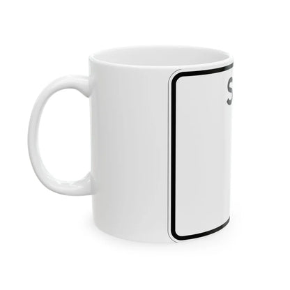 SC-blank-wide (South Carolina) (Road Sign) White Coffee Mug - Go Mug Yourself