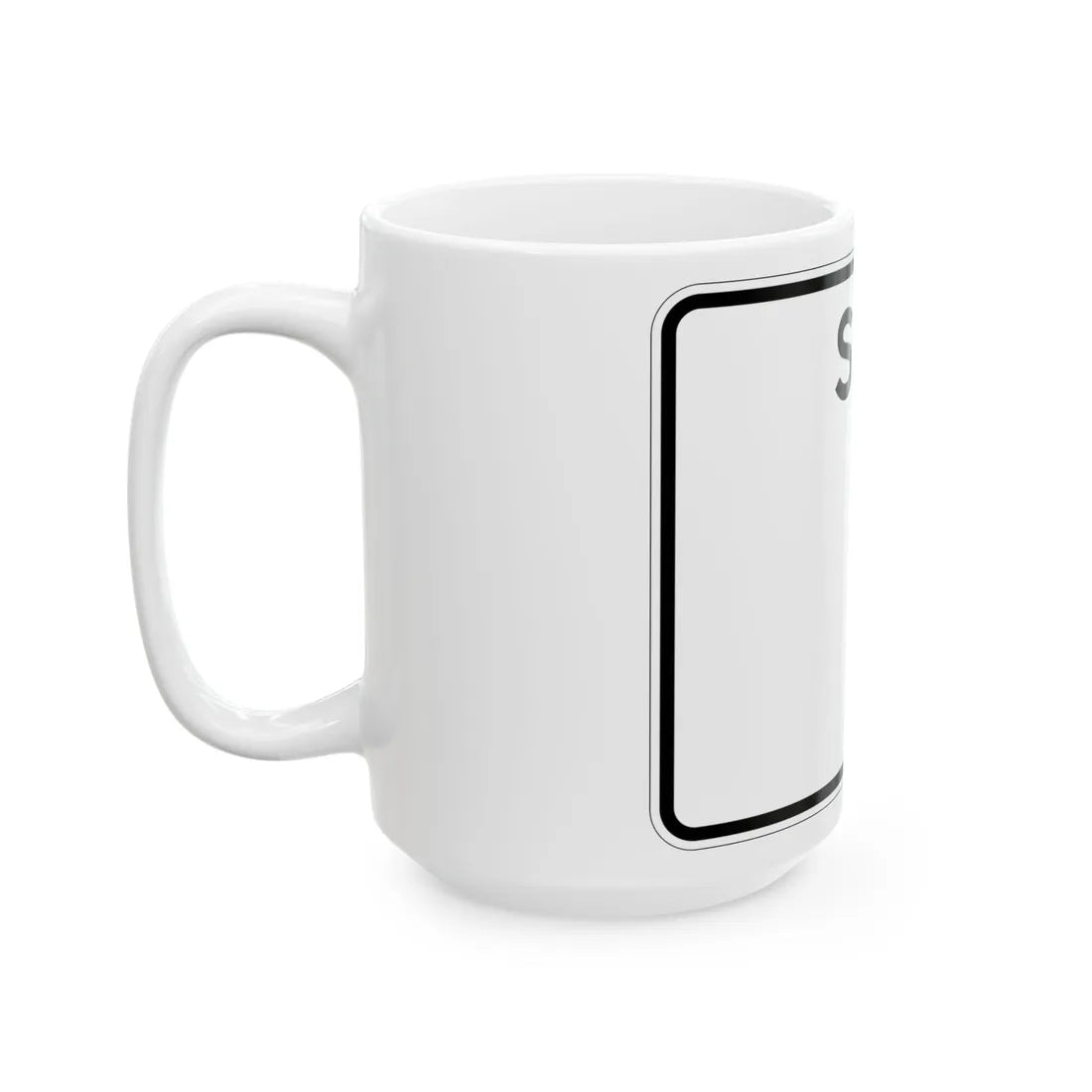 SC-blank-wide (South Carolina) (Road Sign) White Coffee Mug - Go Mug Yourself