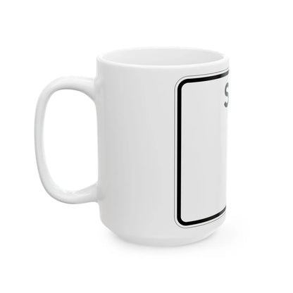 SC-blank-wide (South Carolina) (Road Sign) White Coffee Mug - Go Mug Yourself