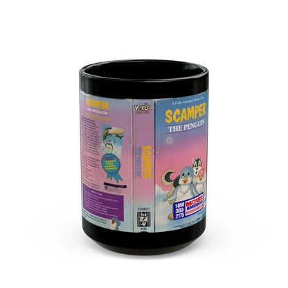 SCAMPER THE PENQUIN (VHS COVER) - Black Coffee Mug 15oz - Go Mug Yourself