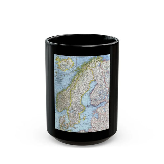 Scandinavia (1963) (Map) Black Coffee Mug-15oz-Go Mug Yourself