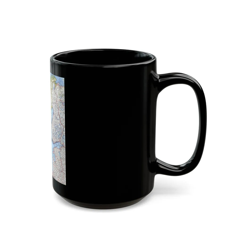 Scandinavia (1963) (Map) Black Coffee Mug-Go Mug Yourself