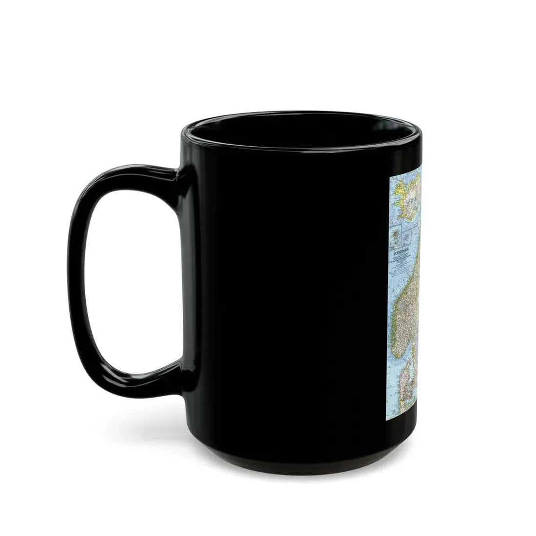 Scandinavia (1963) (Map) Black Coffee Mug - Go Mug Yourself