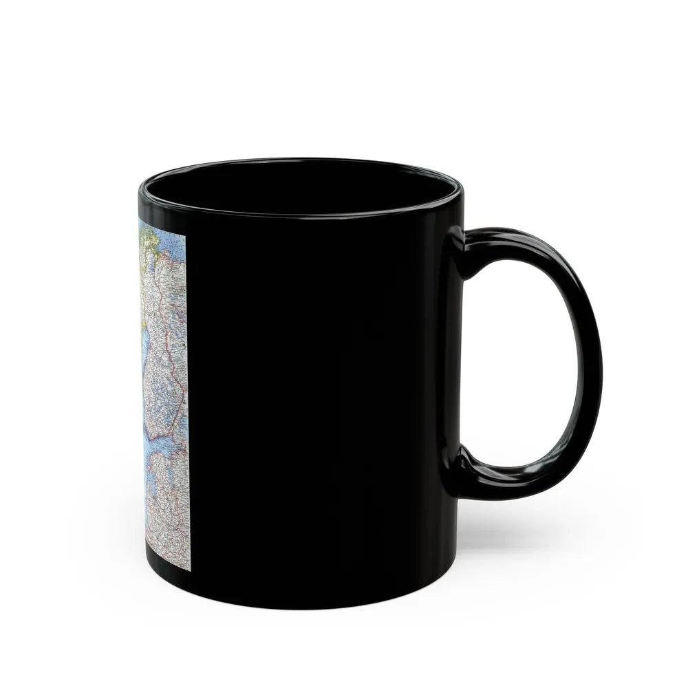 Scandinavia (1963) (Map) Black Coffee Mug-Go Mug Yourself