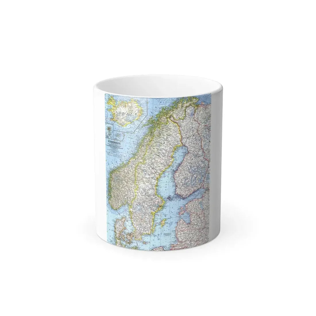 Scandinavia (1963) (Map) Color Changing Mug 11oz Default Title 11oz - Go Mug Yourself