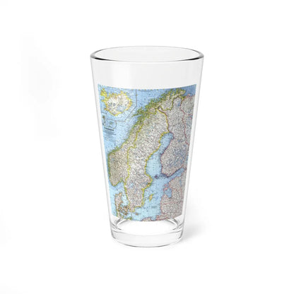 Scandinavia (1963) (Map) Pint Glass 16oz-16oz-Go Mug Yourself