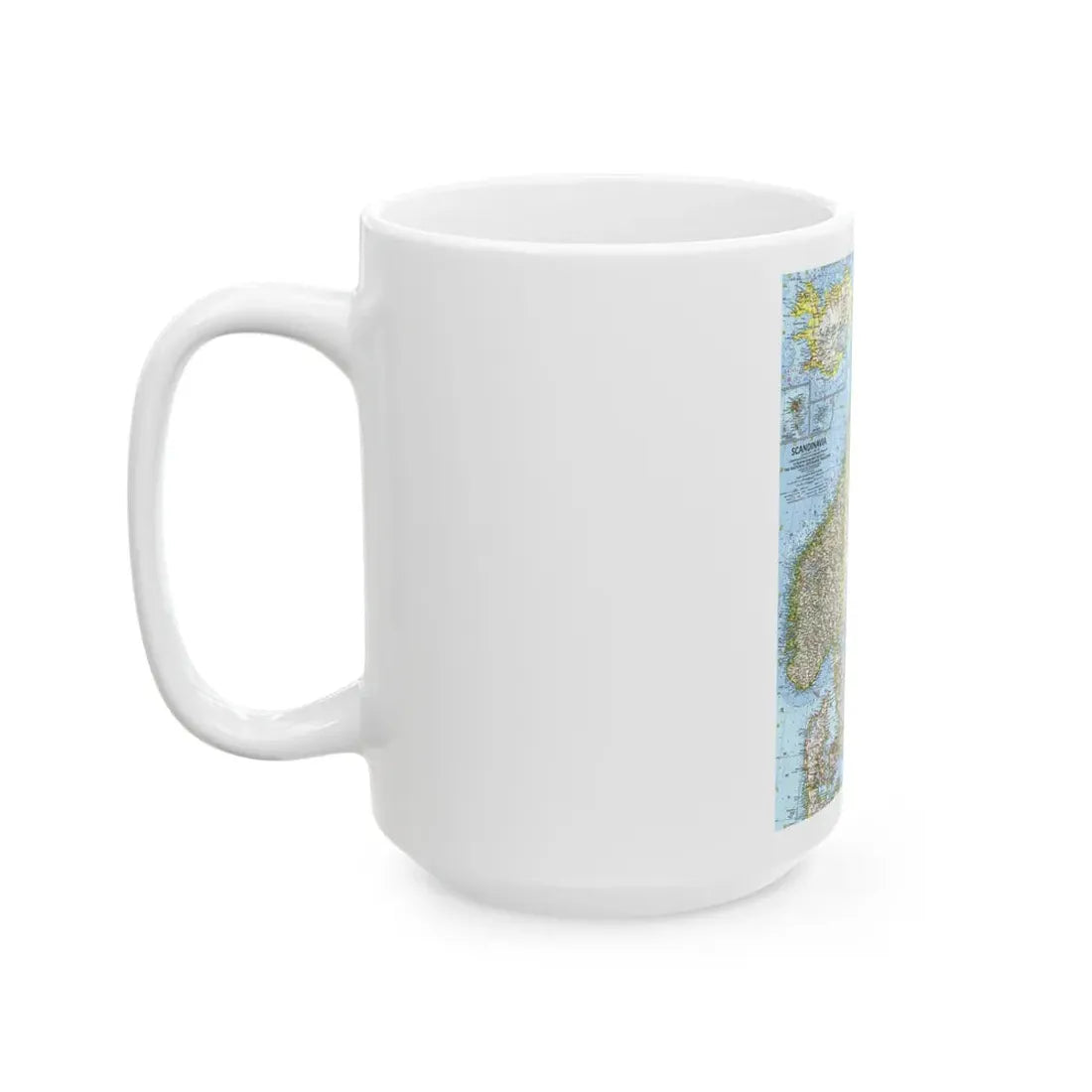 Scandinavia (1963) (Map) White Coffee Mug - Go Mug Yourself