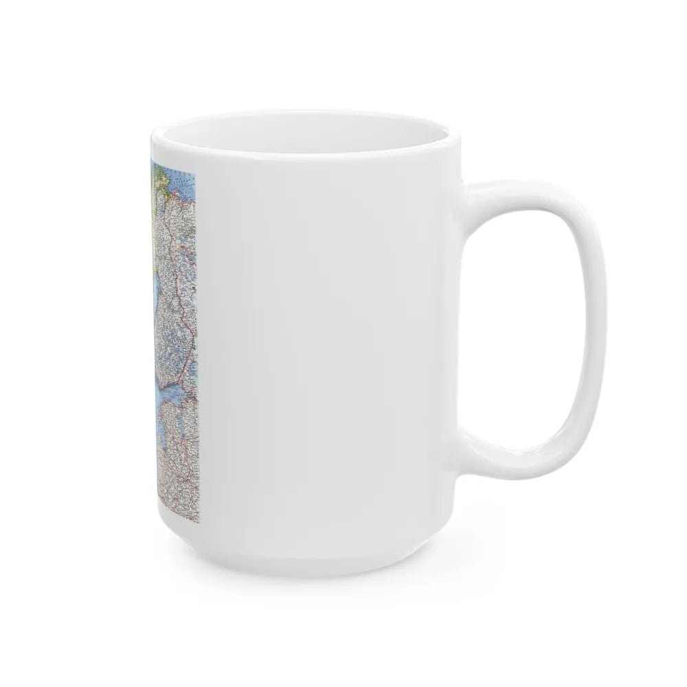 Scandinavia (1963) (Map) White Coffee Mug-Go Mug Yourself