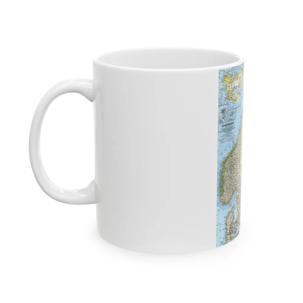 Scandinavia (1963) (Map) White Coffee Mug-Go Mug Yourself